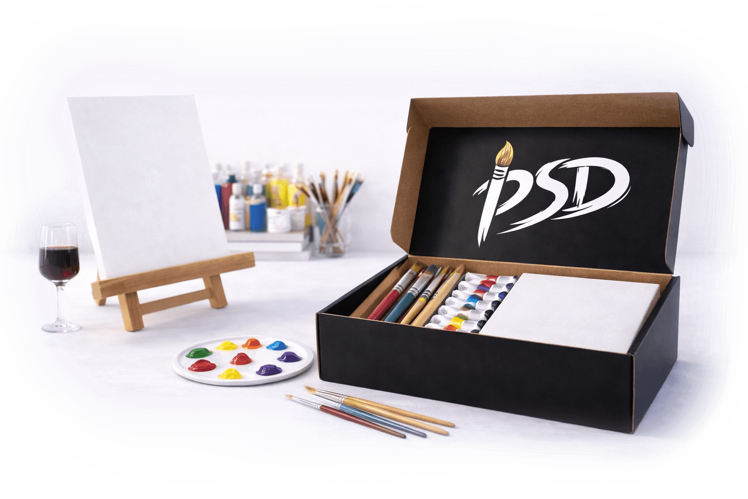 Paint & Sip Depot storefront hero