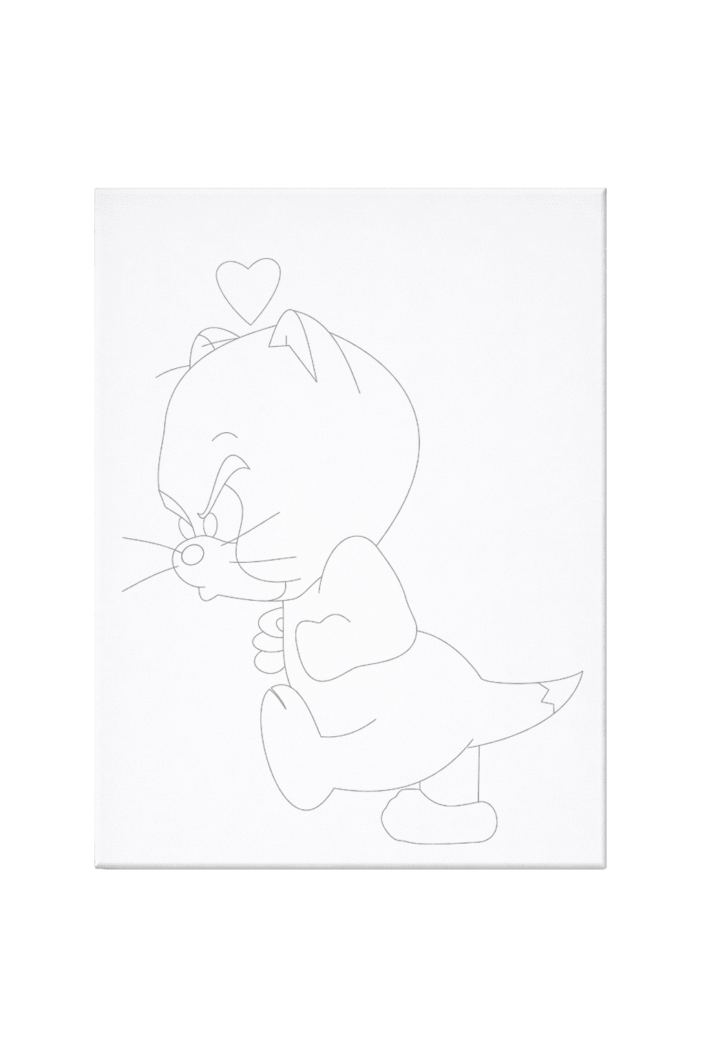 Floating paint canvas illustration